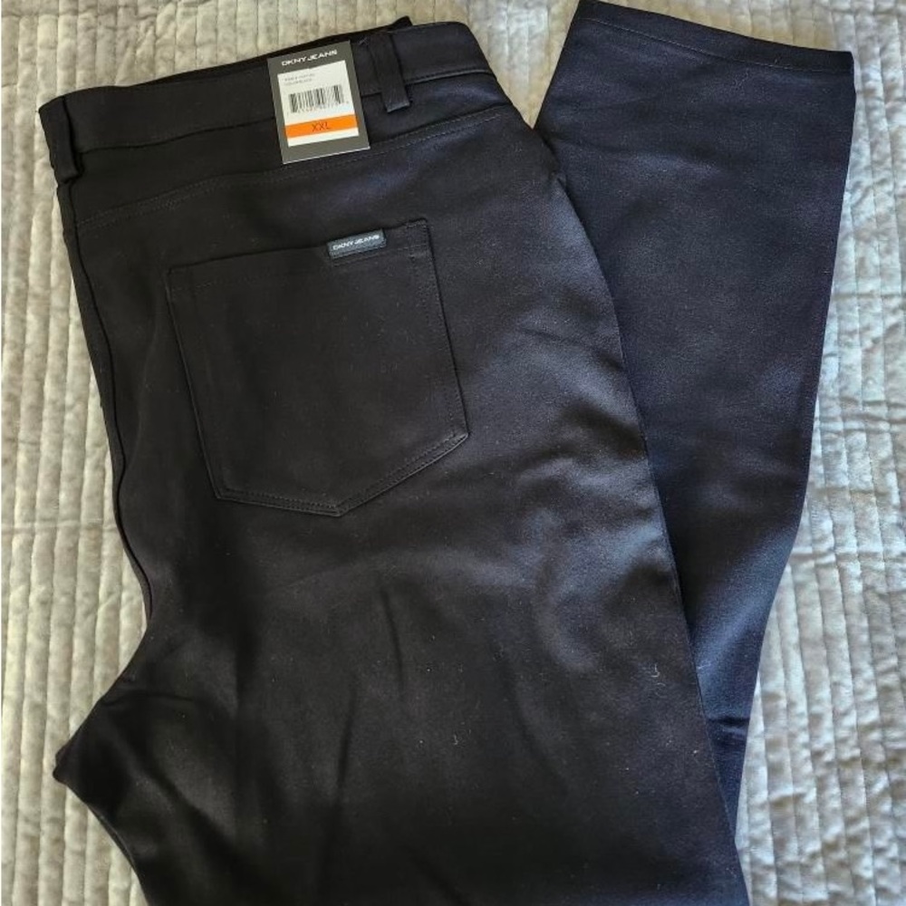 Women's Black Mid Rise Taper Leg Stretch DKNY Jeans Size XXL